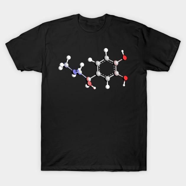 Adrenaline Molecule T-Shirt by ChemECool